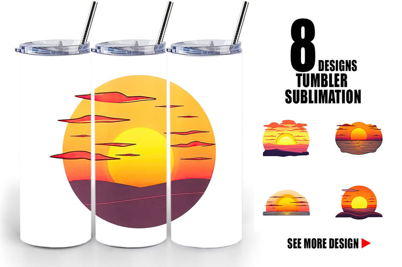 Tumbler Rising Sun Sublimation artnoy 