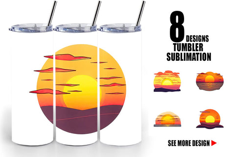 Tumbler Rising Sun Sublimation artnoy 