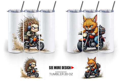 Tumbler Road Rage Critters Sublimation artnoy 