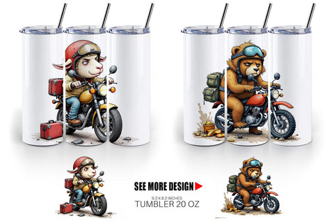 Tumbler Road Rage Critters Sublimation artnoy 