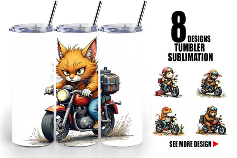 Tumbler Road Rage Critters Sublimation artnoy 