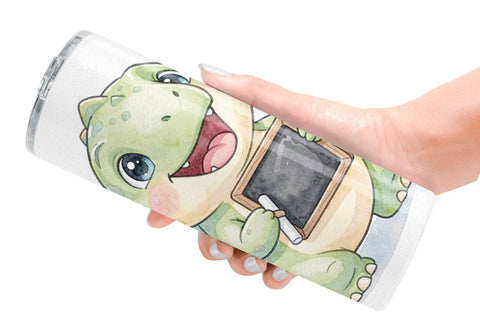 Tumbler Round Storybook School Dino Sublimation artnoy 