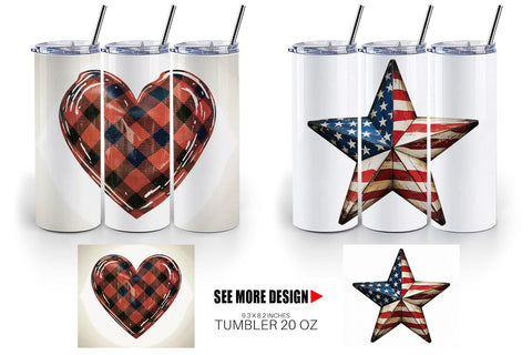 Tumbler Rustic 4th of July Sublimation artnoy 