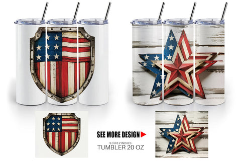 Tumbler Rustic 4th of July Sublimation artnoy 