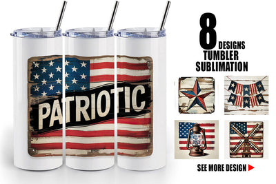 Tumbler Rustic 4th of July Sublimation artnoy 