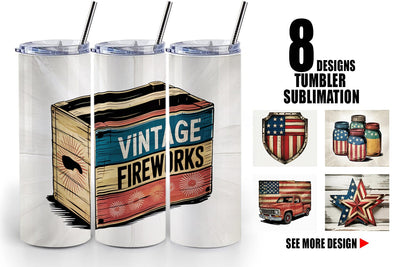 Tumbler Rustic 4th of July Sublimation artnoy 