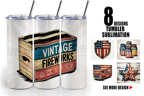 Tumbler Rustic 4th of July Sublimation artnoy 
