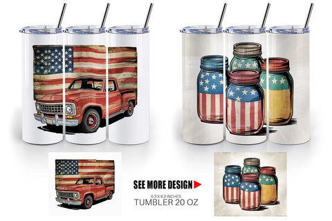 Tumbler Rustic 4th of July Sublimation artnoy 