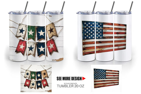 Tumbler Rustic 4th of July Sublimation artnoy 
