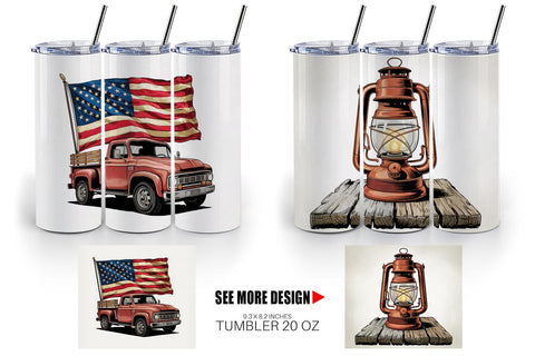 Tumbler Rustic 4th of July Sublimation artnoy 
