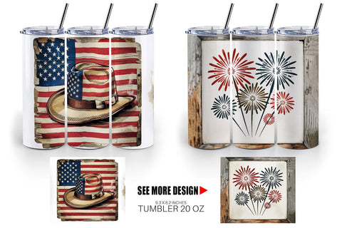 Tumbler Rustic 4th of July Sublimation artnoy 
