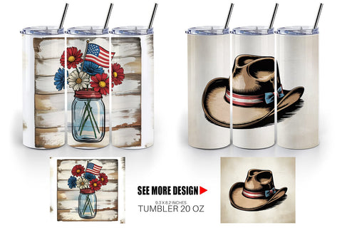 Tumbler Rustic 4th of July Sublimation artnoy 