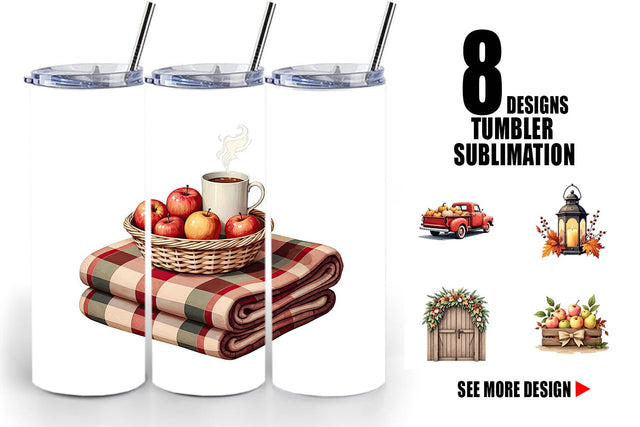 Tumbler Rustic Autumn Charm Sublimation artnoy 