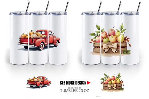 Tumbler Rustic Autumn Charm Sublimation artnoy 