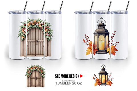 Tumbler Rustic Autumn Charm Sublimation artnoy 