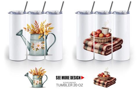 Tumbler Rustic Autumn Charm Sublimation artnoy 