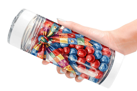 Tumbler Rustic July 4th Patchwork Sweets Sublimation artnoy 