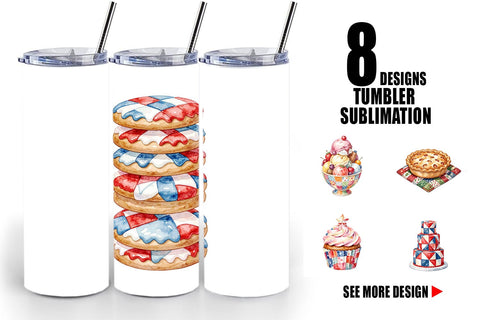 Tumbler Rustic July 4th Patchwork Sweets Sublimation artnoy 