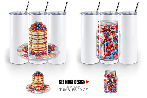Tumbler Rustic July 4th Patchwork Sweets Sublimation artnoy 