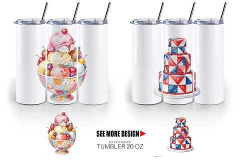 Tumbler Rustic July 4th Patchwork Sweets Sublimation artnoy 