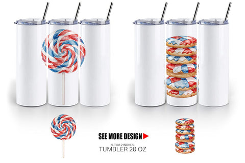 Tumbler Rustic July 4th Patchwork Sweets Sublimation artnoy 
