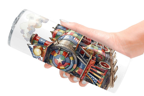 Tumbler Rustic USA Patchwork Vehicle Sublimation artnoy 