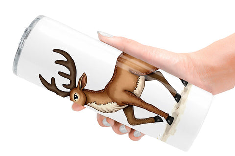 Tumbler Rustic Woodland Christmas Sublimation artnoy 