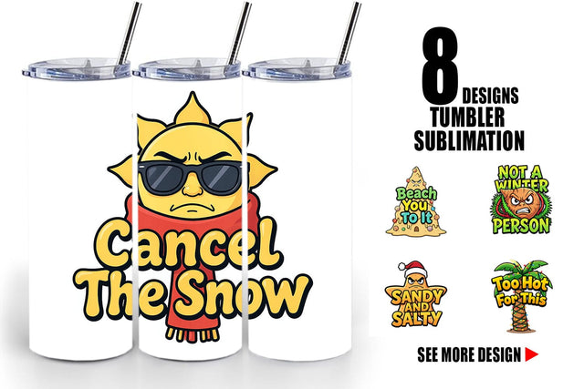 Tumbler Salty Tropical Christmas Sarcastic Quotes Sublimation artnoy 