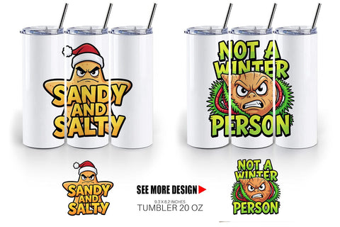 Tumbler Salty Tropical Christmas Sarcastic Quotes Sublimation artnoy 