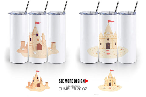 Tumbler Sandcastle Sublimation artnoy 