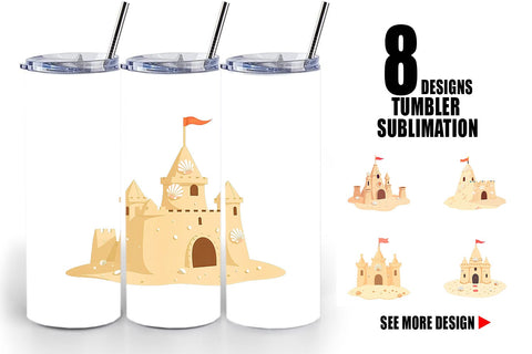 Tumbler Sandcastle Sublimation artnoy 
