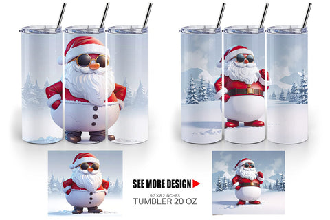 Tumbler Santa Claus Christmas Sublimation artnoy 