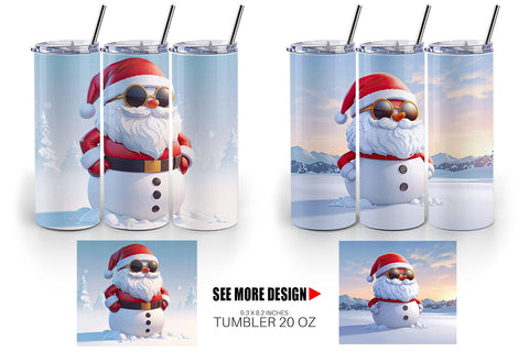 Tumbler Santa Claus Christmas Sublimation artnoy 