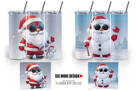 Tumbler Santa Claus Christmas Sublimation artnoy 