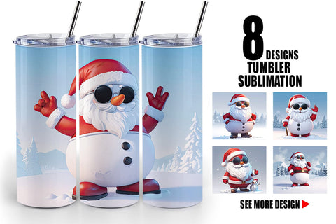 Tumbler Santa Claus Christmas Sublimation artnoy 