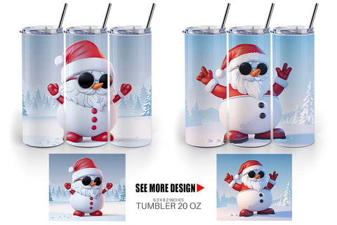 Tumbler Santa Claus Christmas Sublimation artnoy 