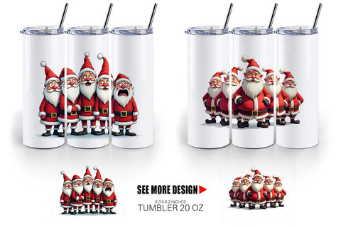 Tumbler Santa Emotion Extravaganza Sublimation artnoy 