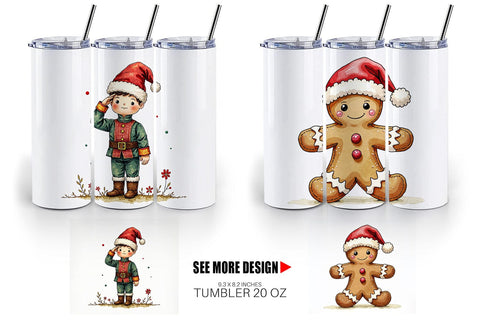 Tumbler Santa Hat Whimsy Sublimation artnoy 