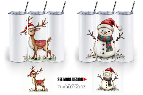 Tumbler Santa Hat Whimsy Sublimation artnoy 