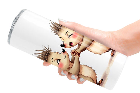 Tumbler Sarcastic Animals Valentine Cynical Critters Watercolor Sublimation artnoy 