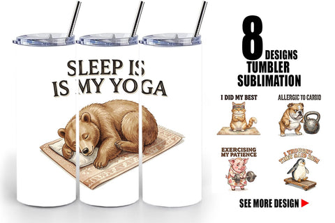 Tumbler Sarcastic Anti Fitness Vintage Sublimation artnoy 
