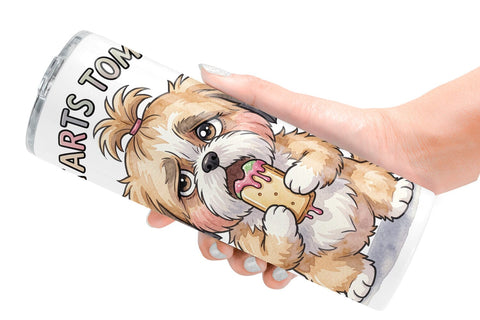 Tumbler Sarcastic Anti Summer Dog Watercolor Sublimation artnoy 