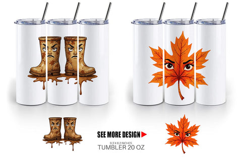 Tumbler Sarcastic Autumn Vibes Sublimation artnoy 