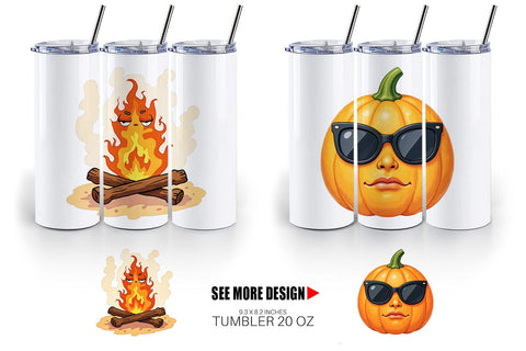 Tumbler Sarcastic Autumn Vibes Sublimation artnoy 