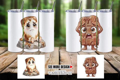 Tumbler Sarcastic Camp Food Watercolor SVG artnoy 