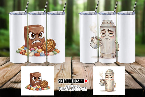 Tumbler Sarcastic Camp Food Watercolor SVG artnoy 