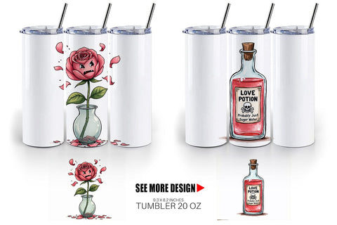 Tumbler Sarcastic Cupid Watercolor Funny Anti-Valentine Sublimation artnoy 