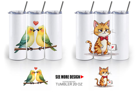 Tumbler Sarcastic Cupid Watercolor Funny Anti-Valentine Sublimation artnoy 