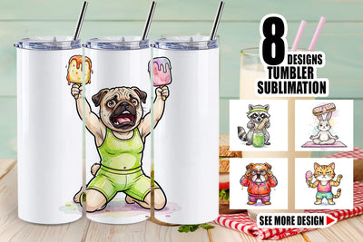 Tumbler Sarcastic Diet Logic Sweet Watercolor Sublimation artnoy 