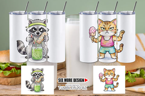 Tumbler Sarcastic Diet Logic Sweet Watercolor Sublimation artnoy 